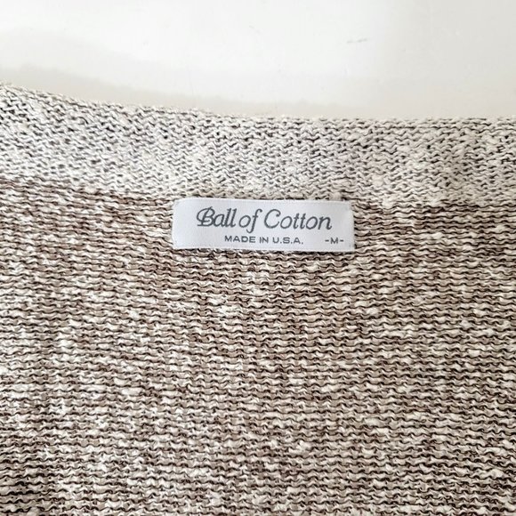 Ball of Cotton Natural Drape Front Open Cardigan - Picture 3 of 3